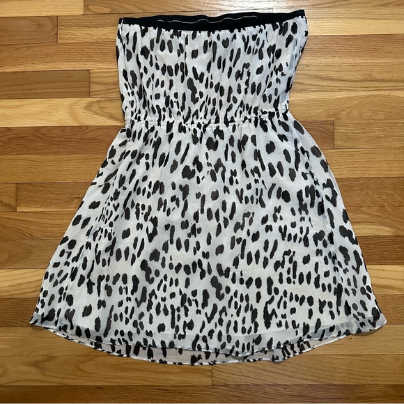Rachel Roy Women’s Medium Strapless Animal Print Dress Leopard Print Y2K - Picture 2 of 7